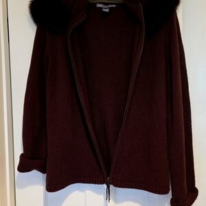 Saks Fifth Avenue Rich Brown Cashmere Knit
